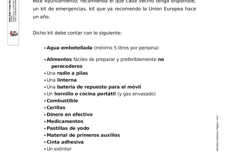 kit de emergencia